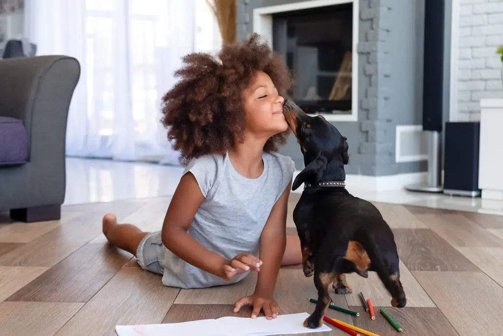 Kid with dog