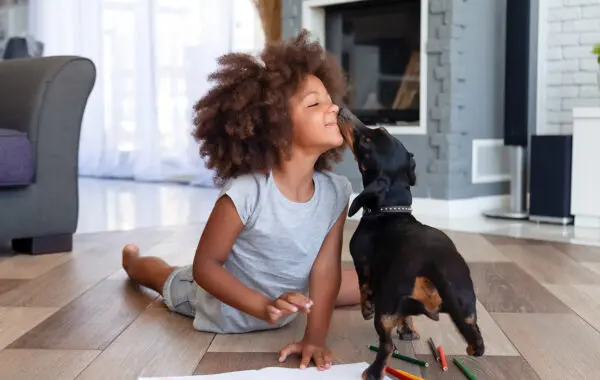 Kid with dog