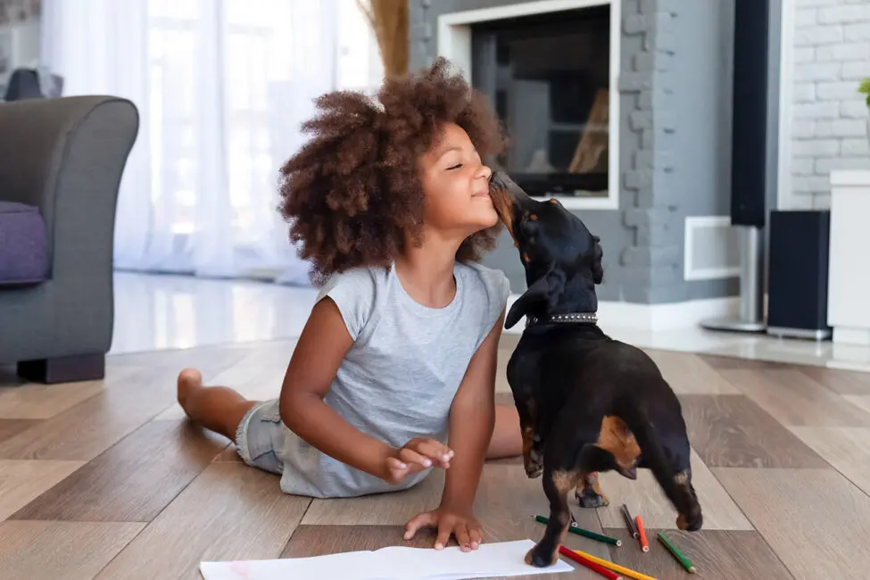 Kid with dog