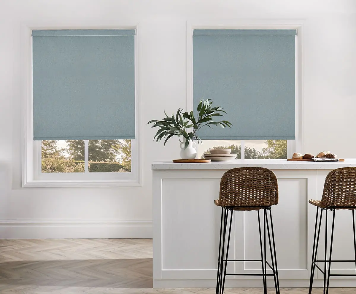 Room with window shades