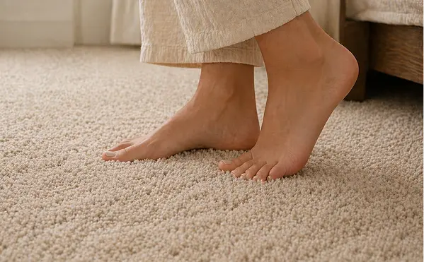 Feet on a carpet