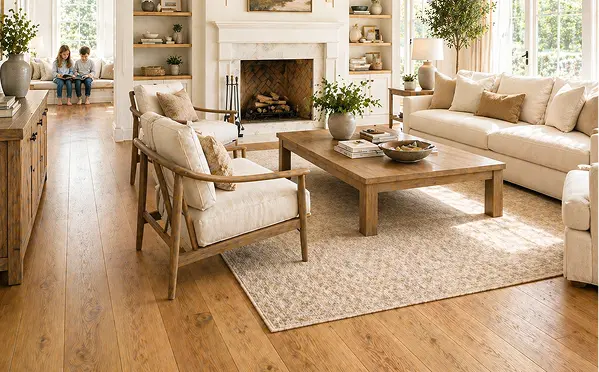 Hardwood floor in a home