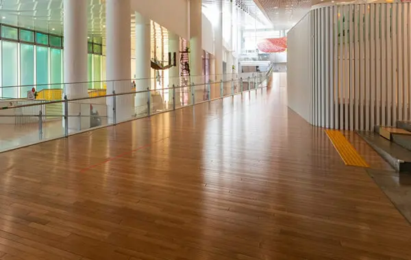 Hardwood floor commercial space
