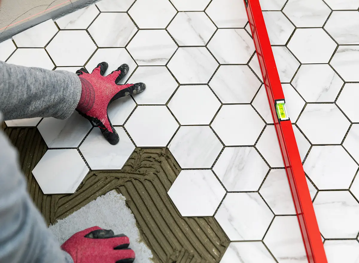 Installing tile floor