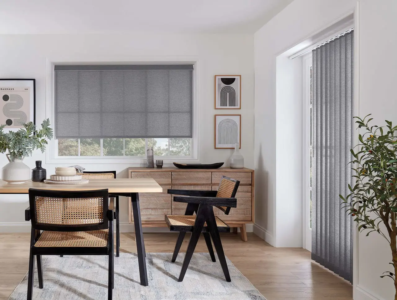 Room with custom shades
