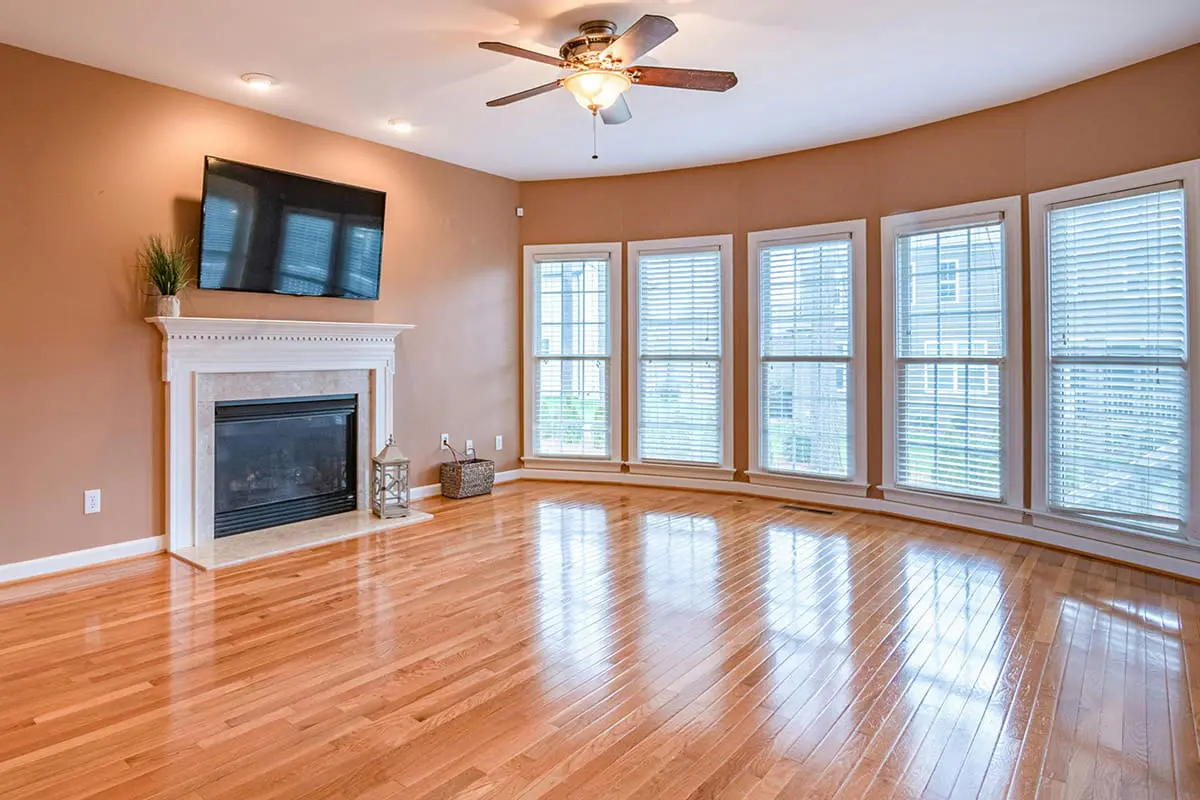 Room with hardwood flooring 