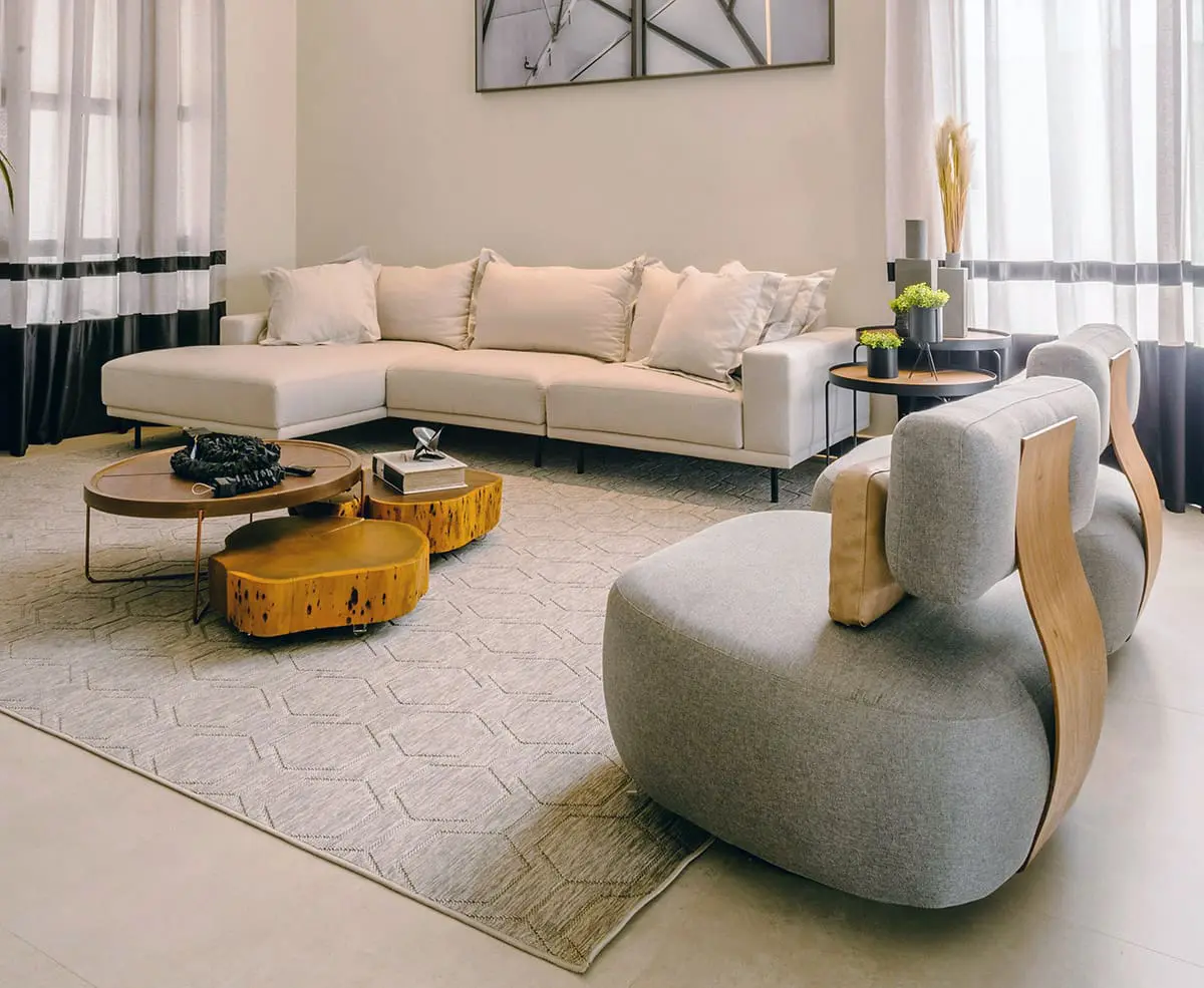 Room with area rug