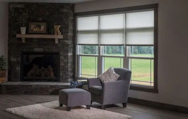Room with window shades
