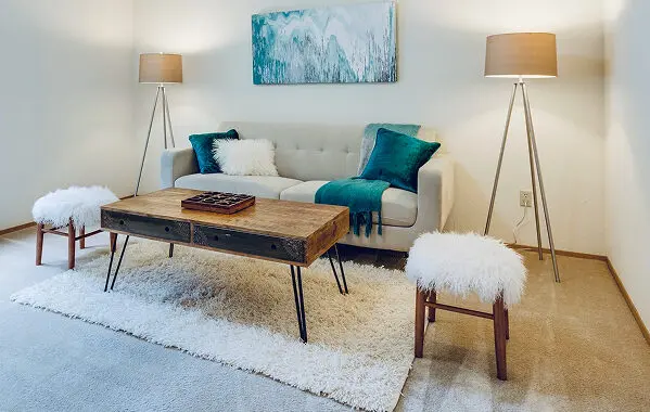 Room with area rugs